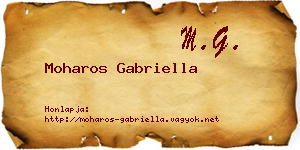 Moharos Gabriella névjegykártya